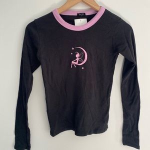 Brandy Melville pink fairy moon shirt